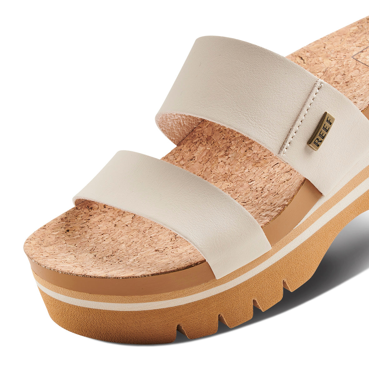 Womens Cushion Vista Higher - Vintage / Tan | WOMENS SLIDES | REEF