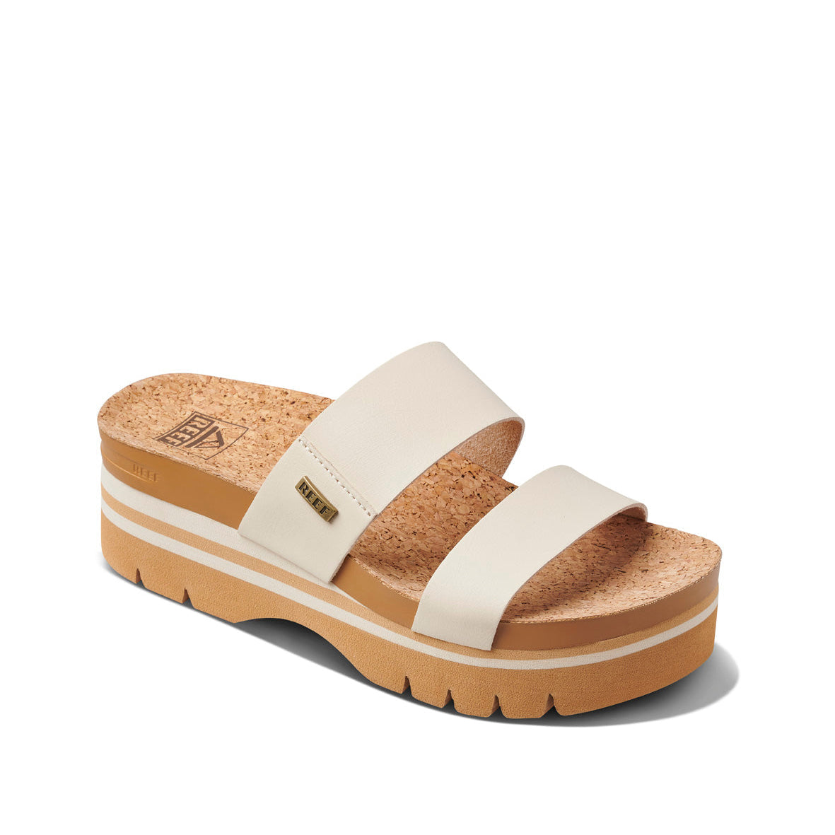 Womens Cushion Vista Higher - Vintage / Tan | WOMENS SLIDES | REEF