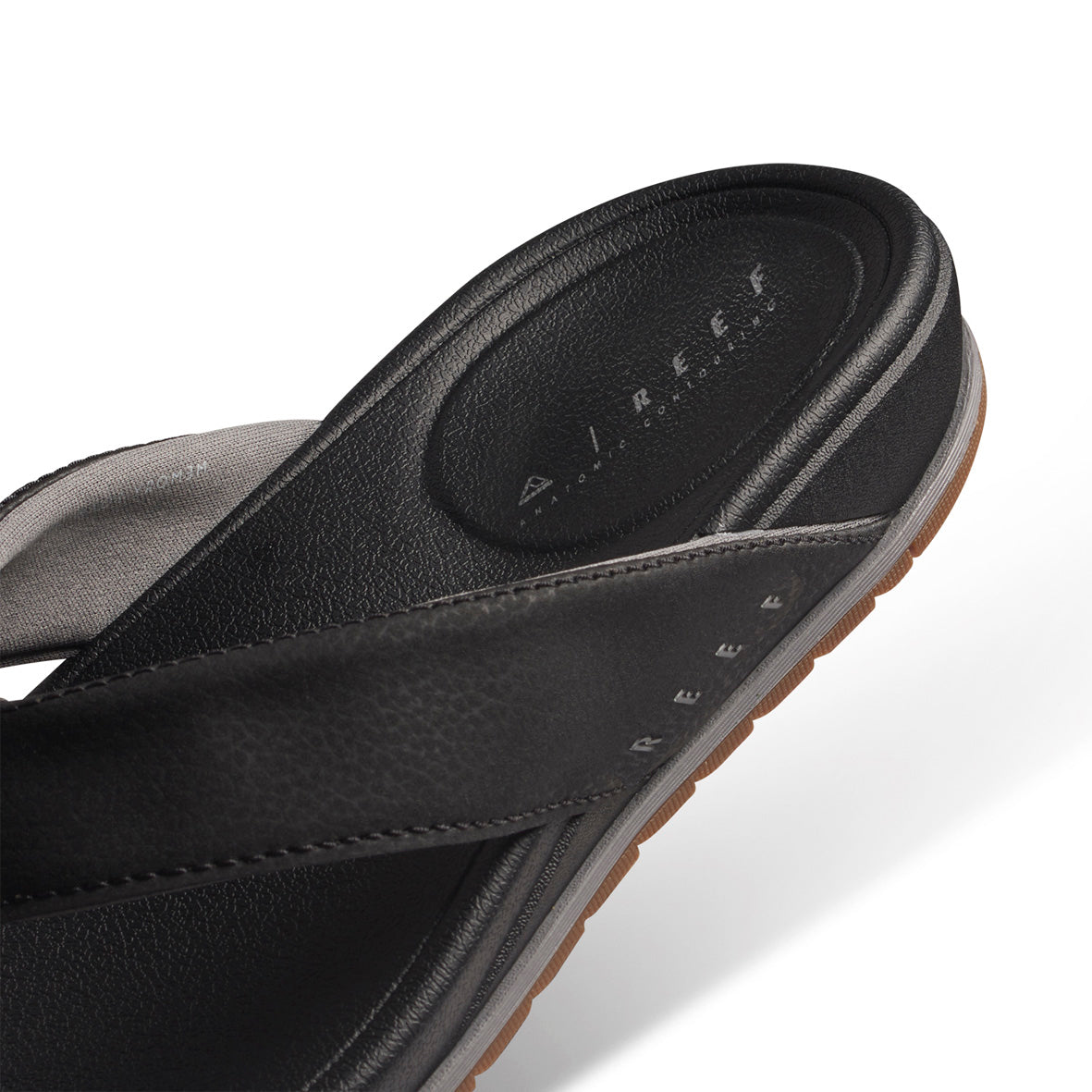 Mens Cushion Bonzer - Black / Gum | MENS SANDALS | REEF