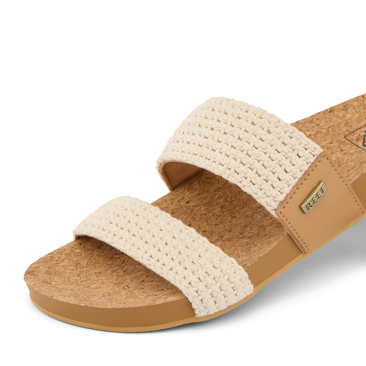 Womens Cushion Vista Duo - Natural Crochet Textile | WOMENS SLIDES | REEF