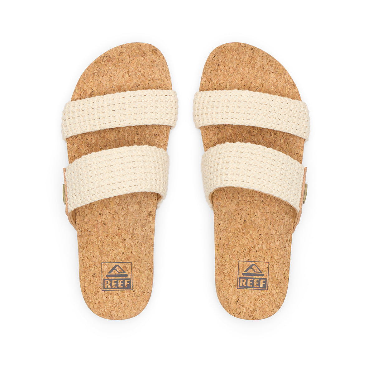 Womens Cushion Vista Duo - Natural Crochet Textile | WOMENS SLIDES | REEF
