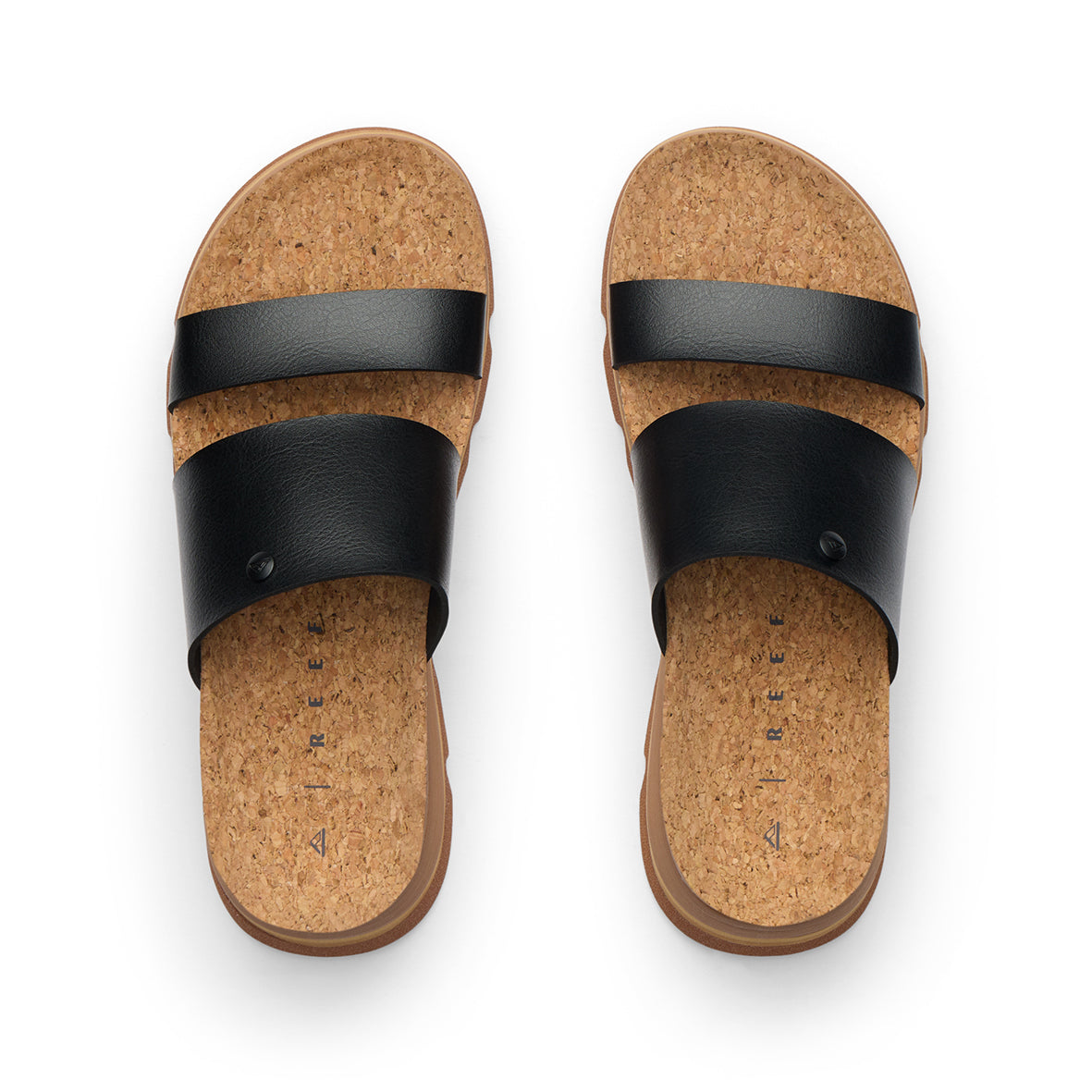Womens Vista Luxe Siaa - Black / Tan | WOMENS SLIDES | REEF