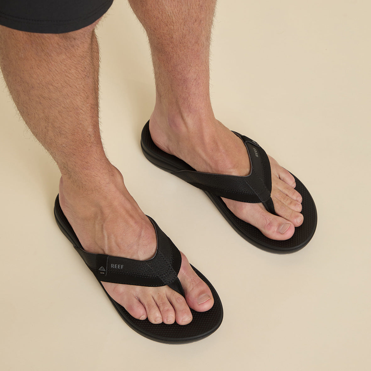 Mens Cushion Spring 2.0 - Black / Grey | MENS SANDALS | REEF