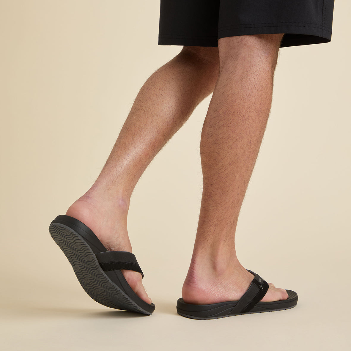 Mens Cushion Spring 2.0 - Black / Grey | MENS SANDALS | REEF