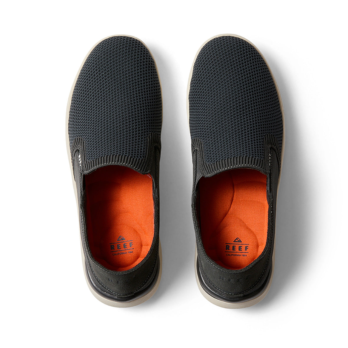 Mens Swellsole Neptune Slip-On - Black / White | SHOES | REEF
