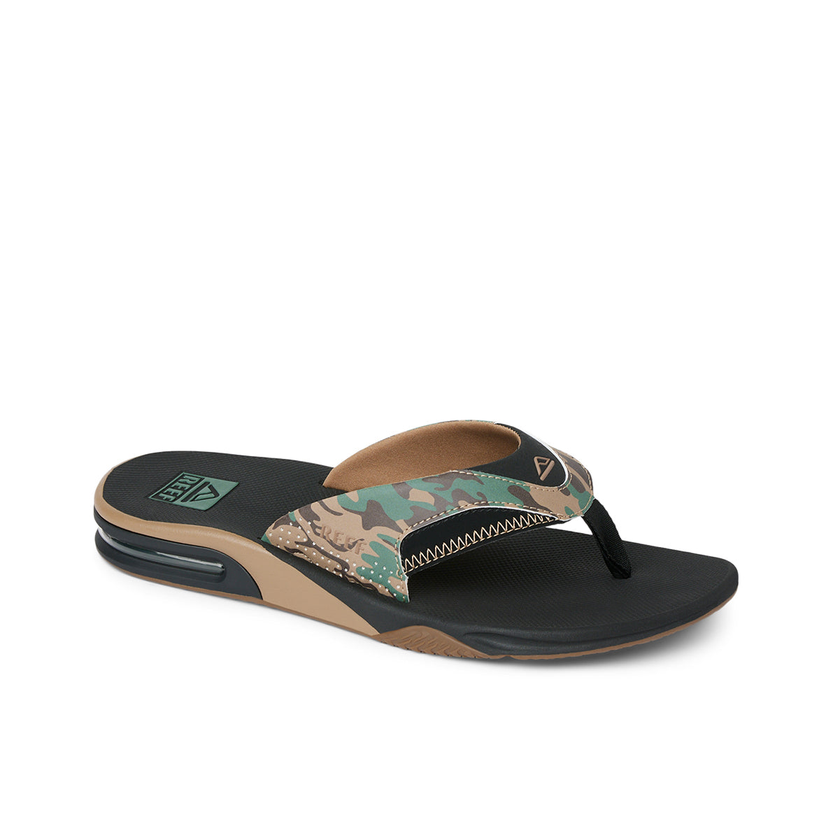 Mens Fanning - Black / Camo | MENS SANDALS | REEF