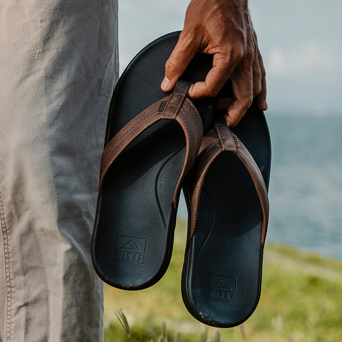 Mens Cushion Phantom 2.0 Le - Black/Brown | MENS SANDALS | REEF