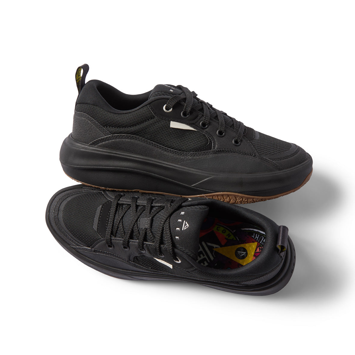 Mens Fanning Shoe - Black / Silver | SHOES | REEF