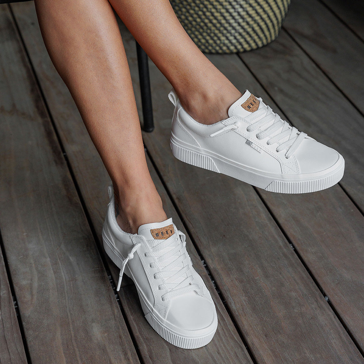 Womens Lay Day Dawn- White Leather | SHOES | REEF