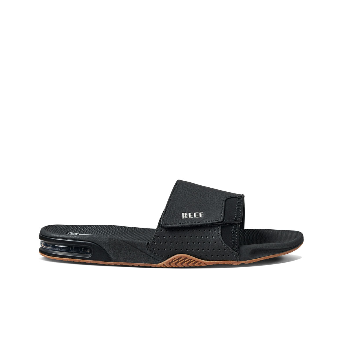 Mens Fanning Slide-Black/Silver | MENS SLIDES | REEF