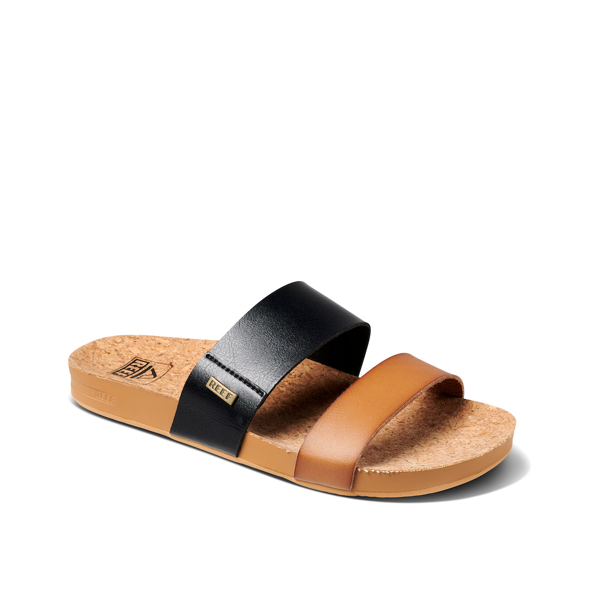 Womens Cushion Vista - Black Duo | WOMENS SLIDES | REEF