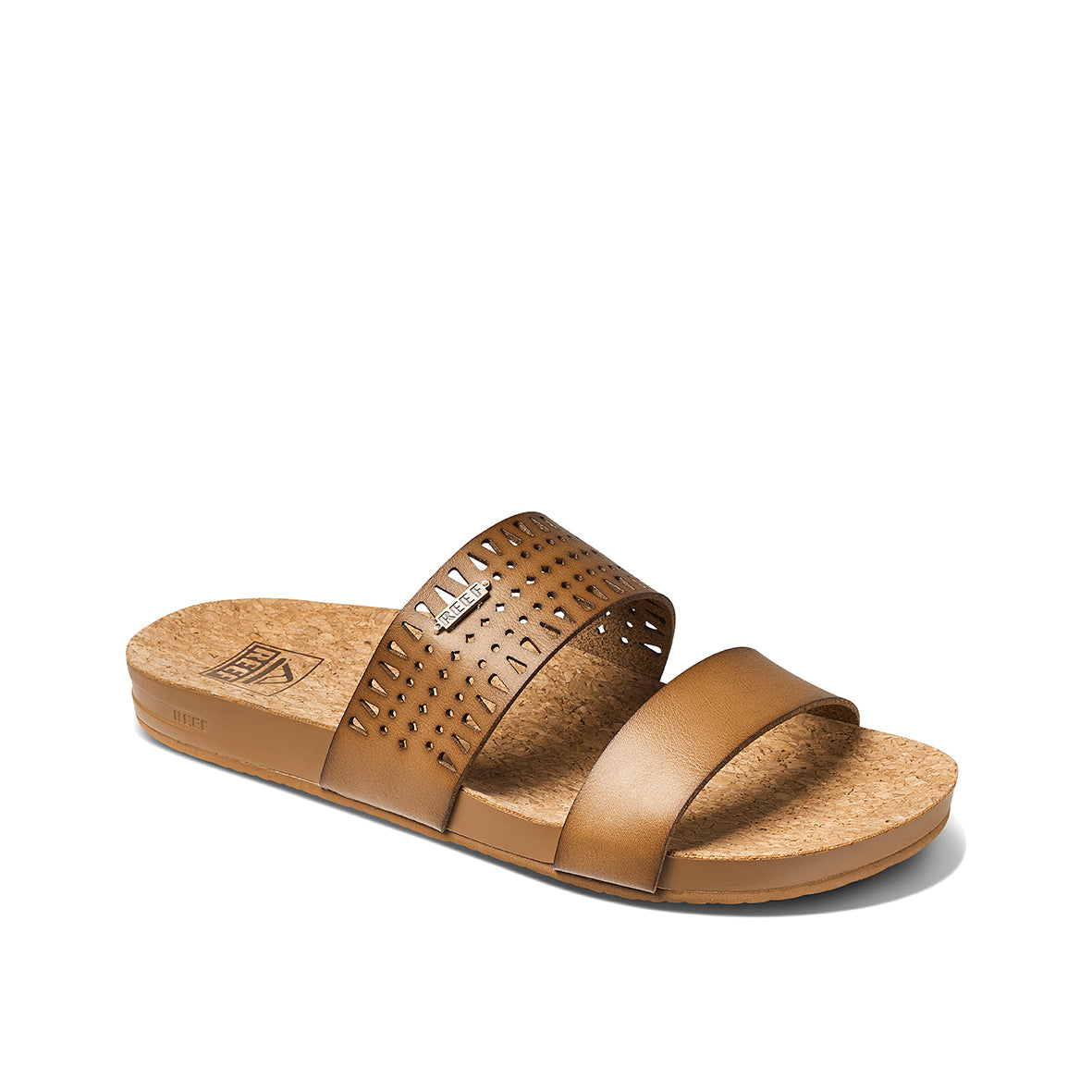 Womens Cushion Vista Perforated-Coffee | WOMENS SLIDES | REEF