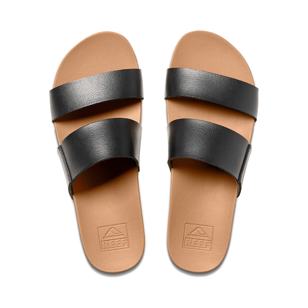 Womens Cushion Vista-Black/Natural | WOMENS SLIDES | REEF