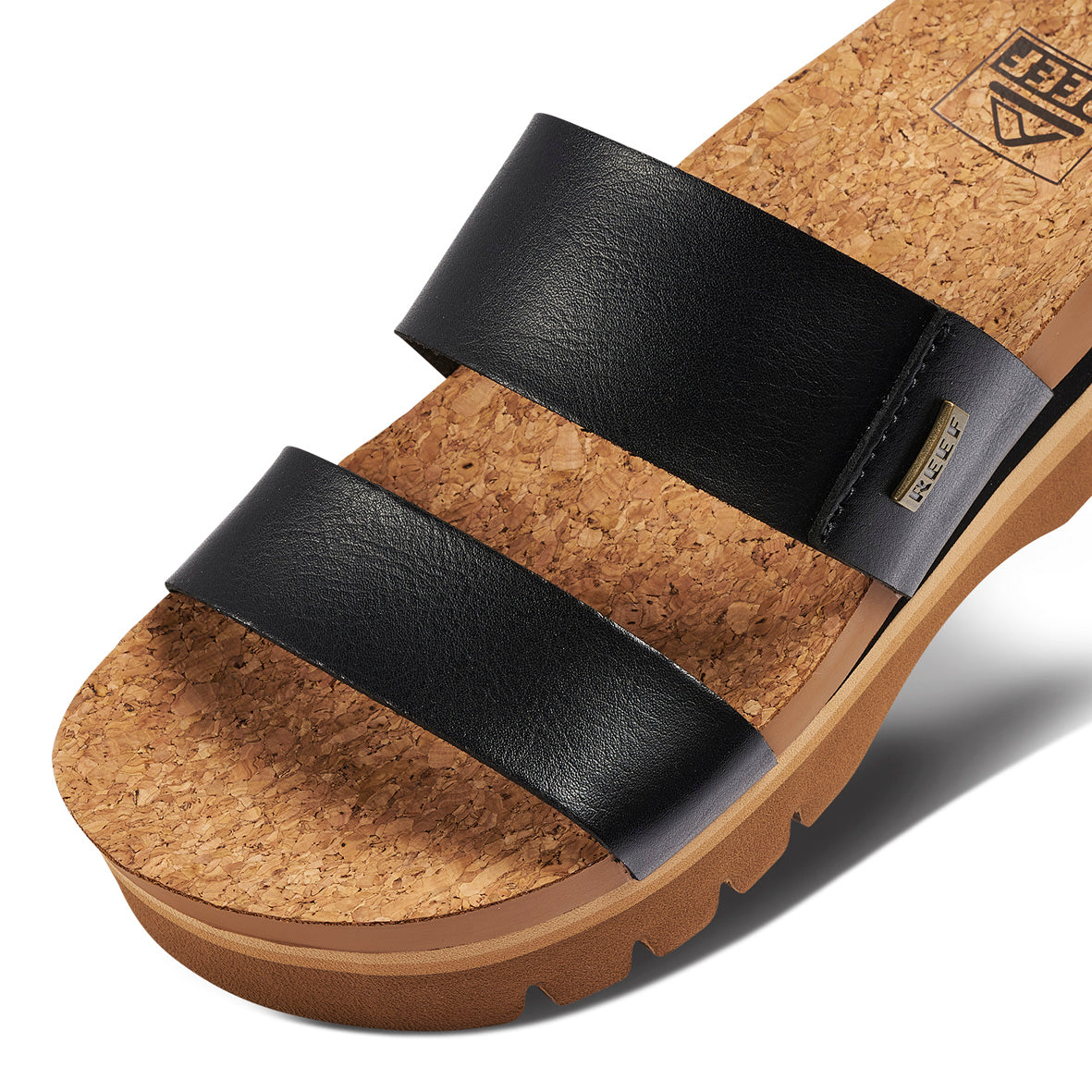 Womens Cushion Vista Higher - Black | WOMENS SLIDES | REEF A