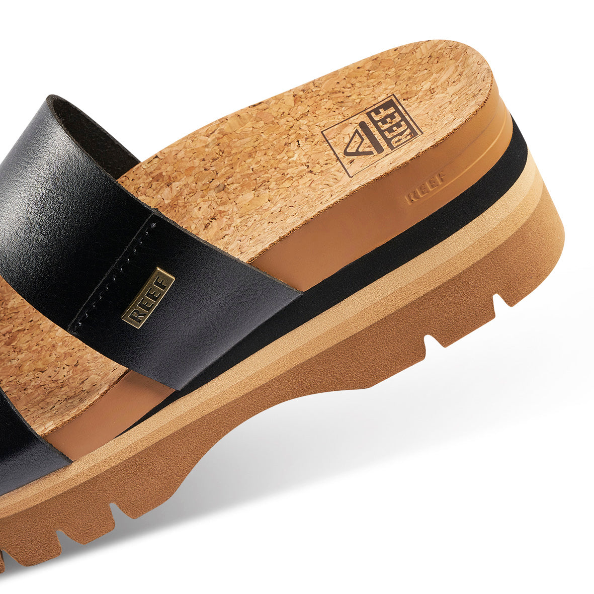 Womens Cushion Vista Higher - Black | WOMENS SLIDES | REEF A